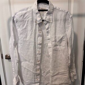 Bonobos Long Sleeve Linen Button Down - white